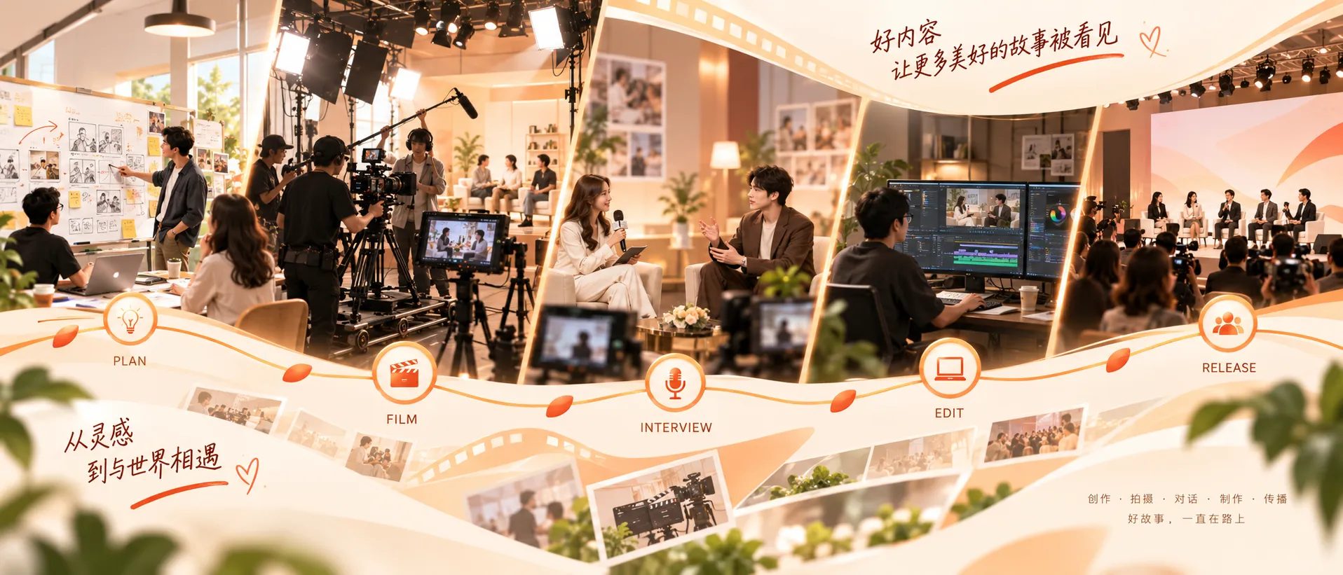 娱乐内容创作者与幕后团队公开故事